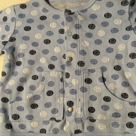 DKNY BABY 6-9 months Boys blue long sleeve quilted snap up outerwear - Picture 6 of 15